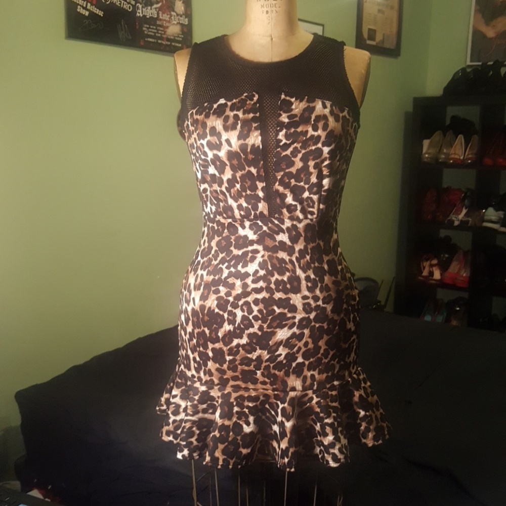 Alt.B Leopard Mini Dress Medium
